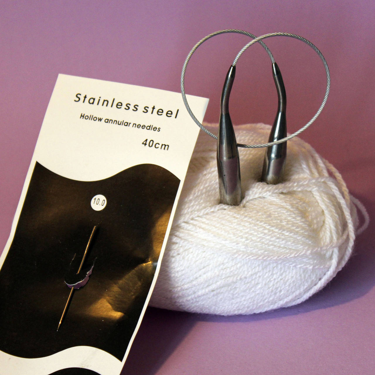 

Спицы круговые 40 см № 10 / набор 2 спицы + игла