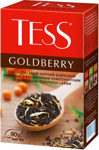 

Чай черный с айвой и облепихой TESS Goldberry 90 гр.