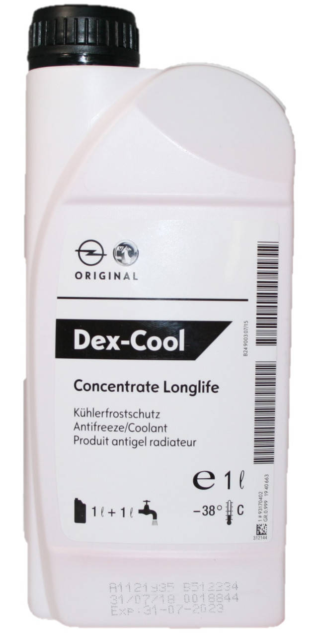 

Охлаждающая жидкость GM Long Life Coolant -80 С 1л, Красный