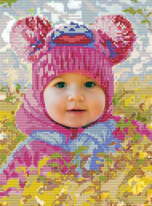 

Схема для вышивки бисером по детским фото