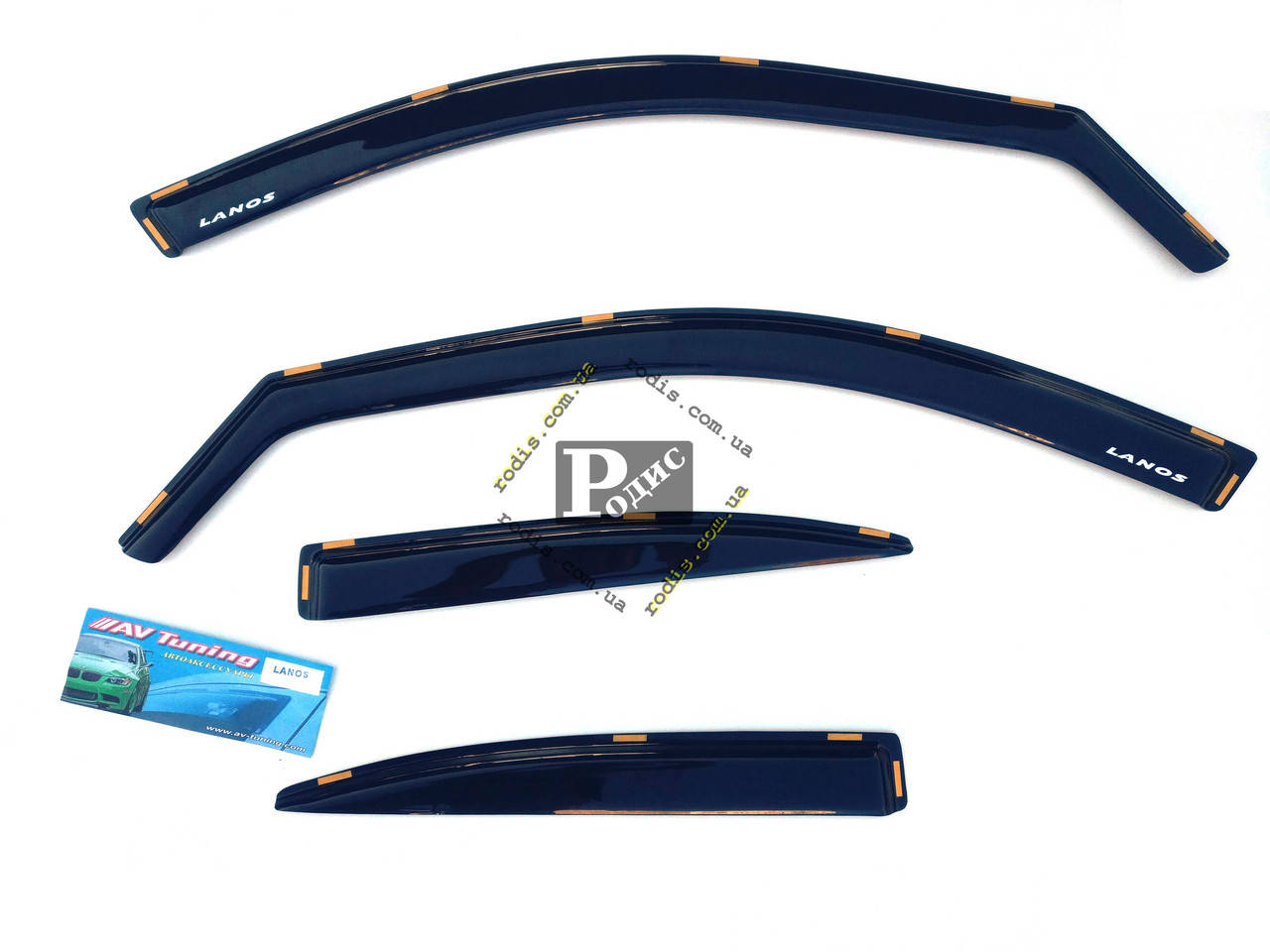 

Дефлекторы окон "AV-Tuning" DAEWOO Lanos Sd (вставные) - Ветровики Деу Ланос