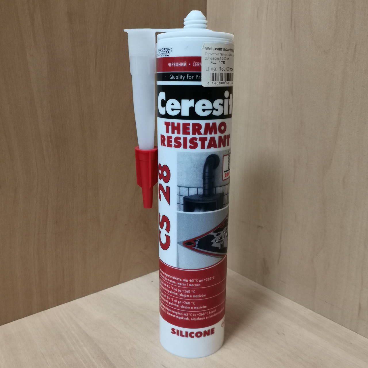 

Герметик термостойкий Ceresit CS 28 красный 300 мл.