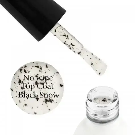 

Топ для гель-лака Siller Black Crumbs c черными хлопьями 8мл