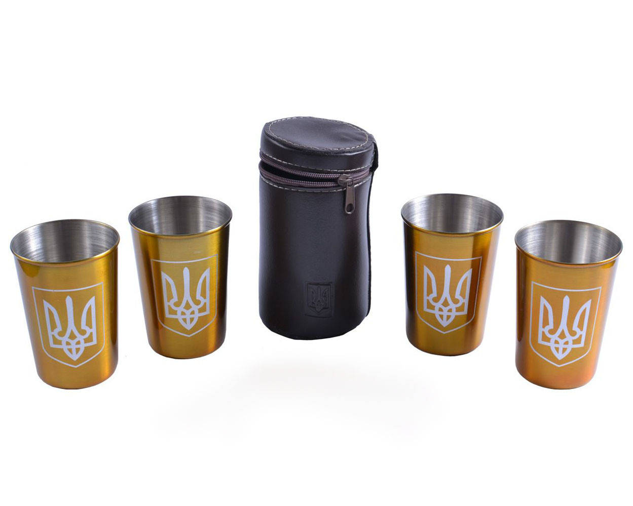 

Походные рюмки в чехле 4 штуки 150 мл PQ-09 Украина, Черный