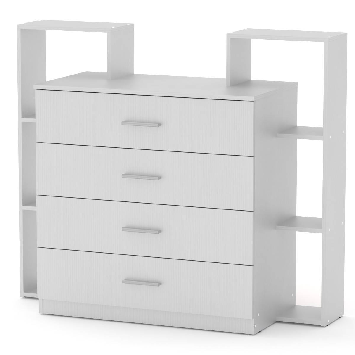 

Комод 4-2 нимфея альба (белый) Компанит (130х47х110 см)