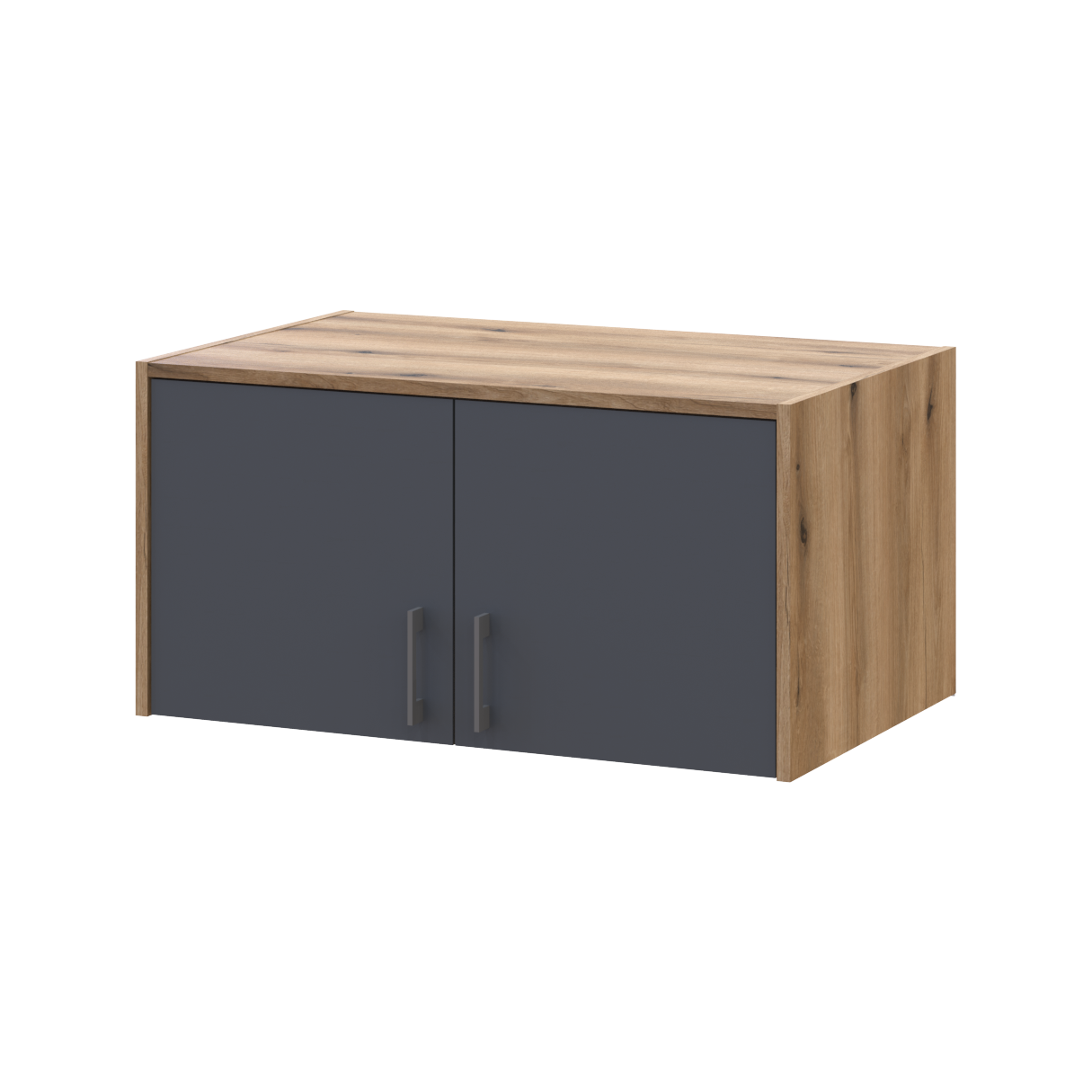 Розпашна Шафа для одягу Doros Ронді з антресолею Дуб Артізан/Графіт 2ДСП 82х52х236 (80737808) 7