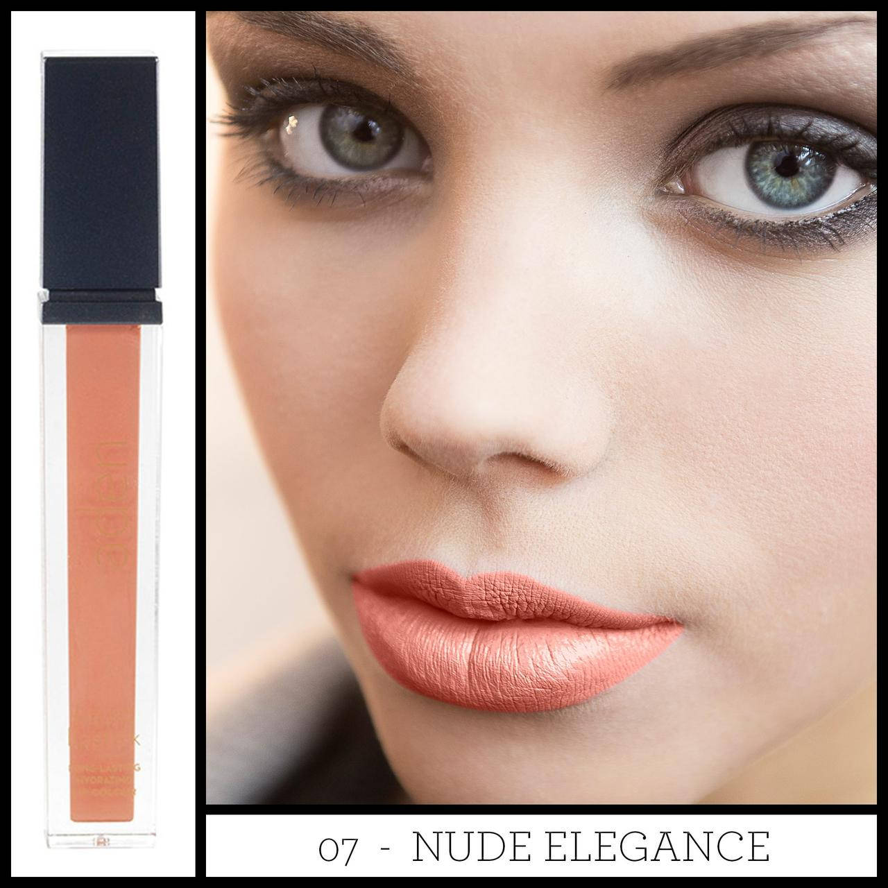 

Жидкая матовая помада Aden Cosmetics Liquid Lipstick 07 Nude Elegance 7 ml Оригинал