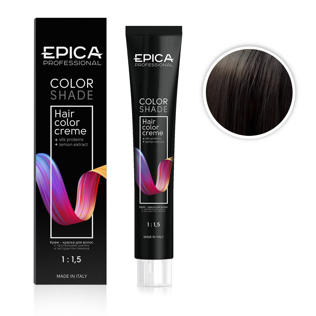 

Стойкая крем-краска EPICA HAIR COLOR CREAM 5.31 Светлый шатен карамельный 100ml