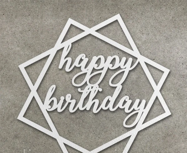 

Топпер для торта.Happy birthday