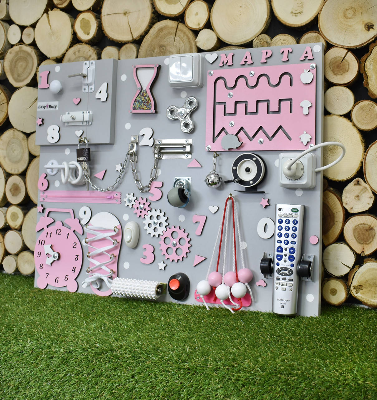 

Развивающая доска Бизиборд Модель 50*65! для девочки с пультом бізіборд