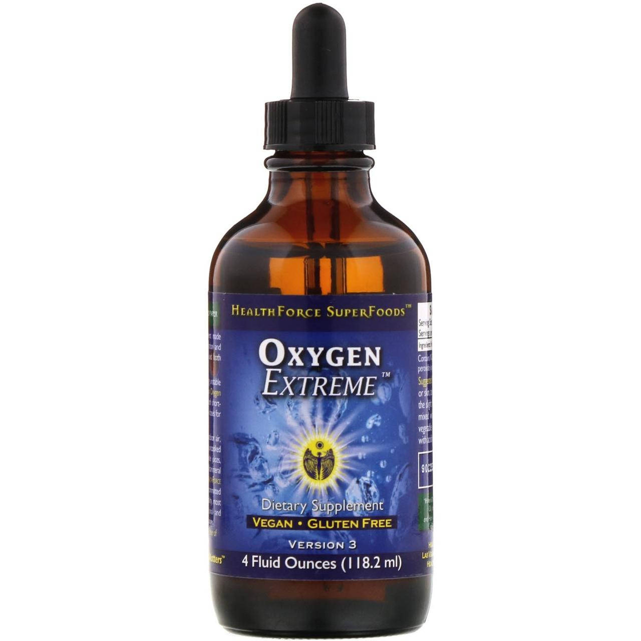 

HealthForce Superfoods, Oxygen Extreme, кислород, 118,2 мл (4 жидк. унции), официальный сайт, HFC-00008