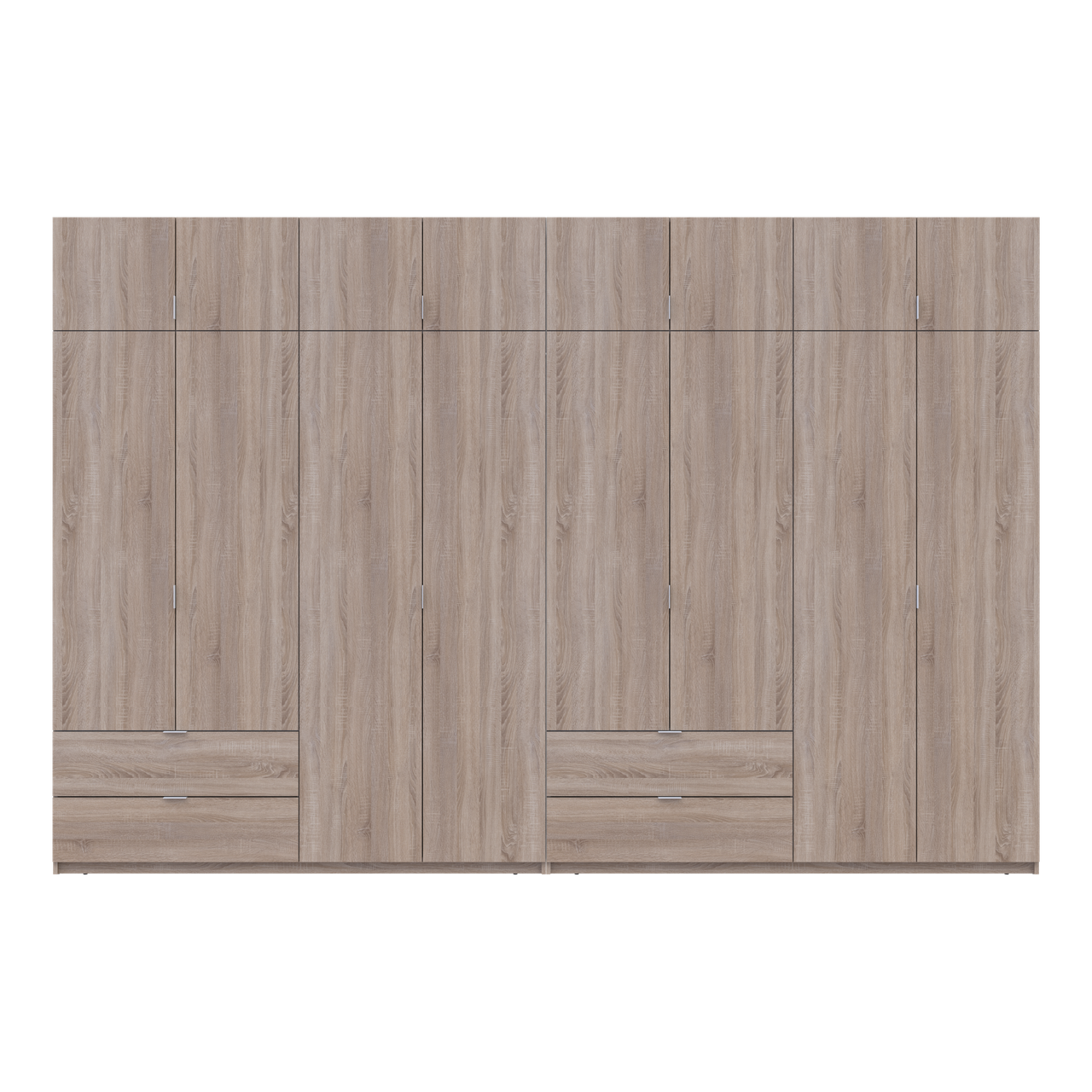 Розпашна Шафа для одягу Doros Лукас Дуб сонома 4+4 ДСП 360х50х240 (42005143) 4