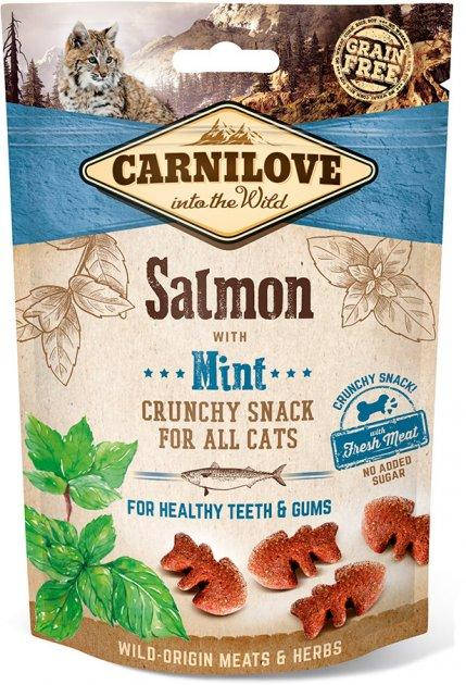 

Лакомство для кошек Carnilove Cat Crunchy Snack с лососем и мятой 50 г