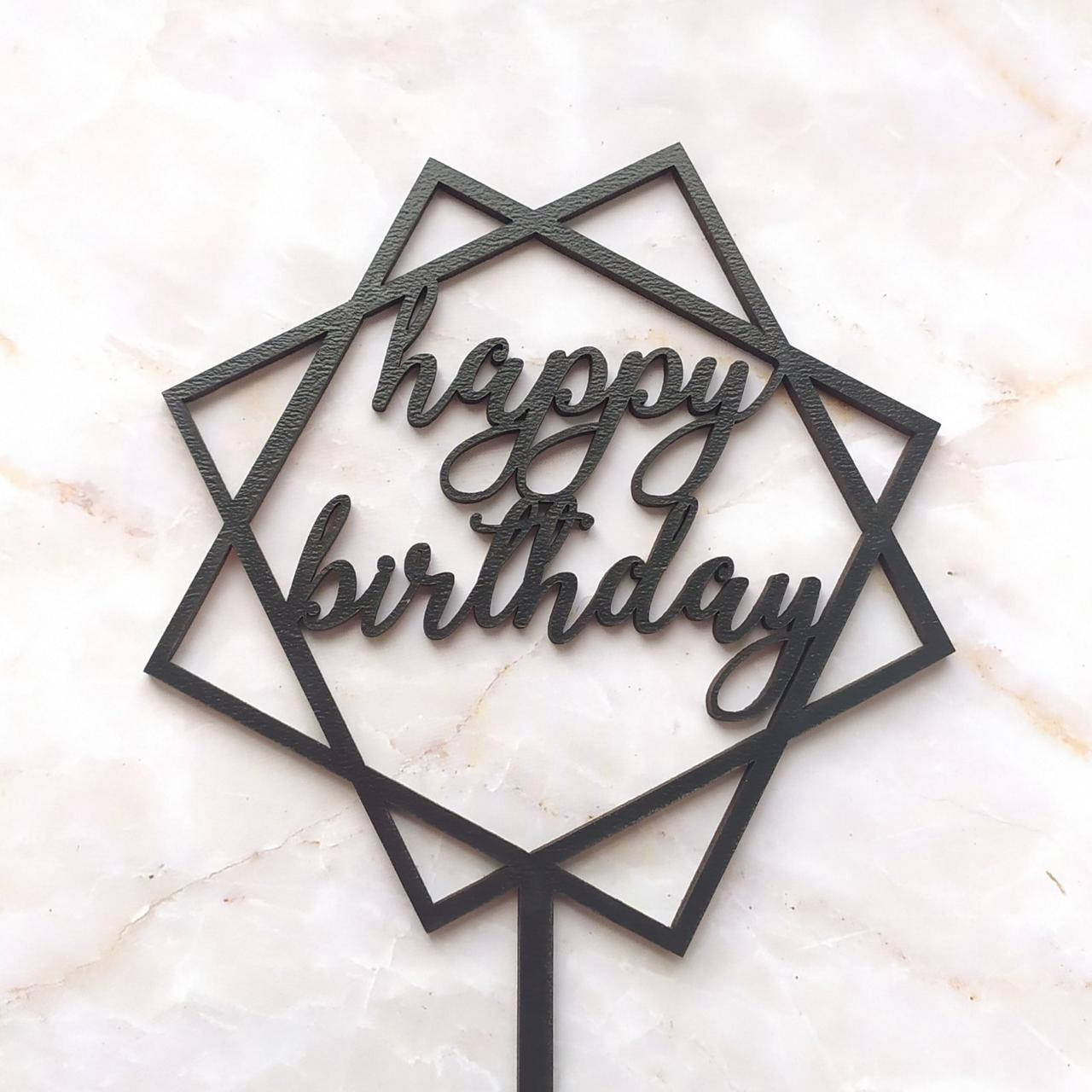 

Топер для кондитерських виробів Happy Birthday 8