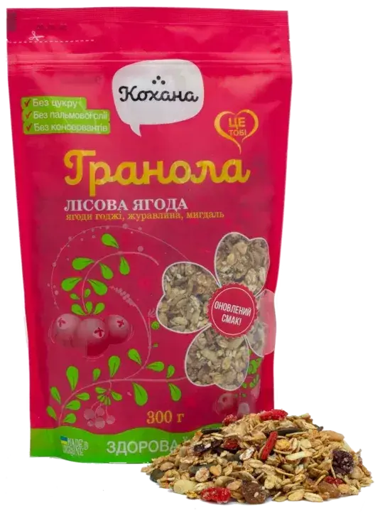 

Гранола Лесная Ягода 300г Кохана