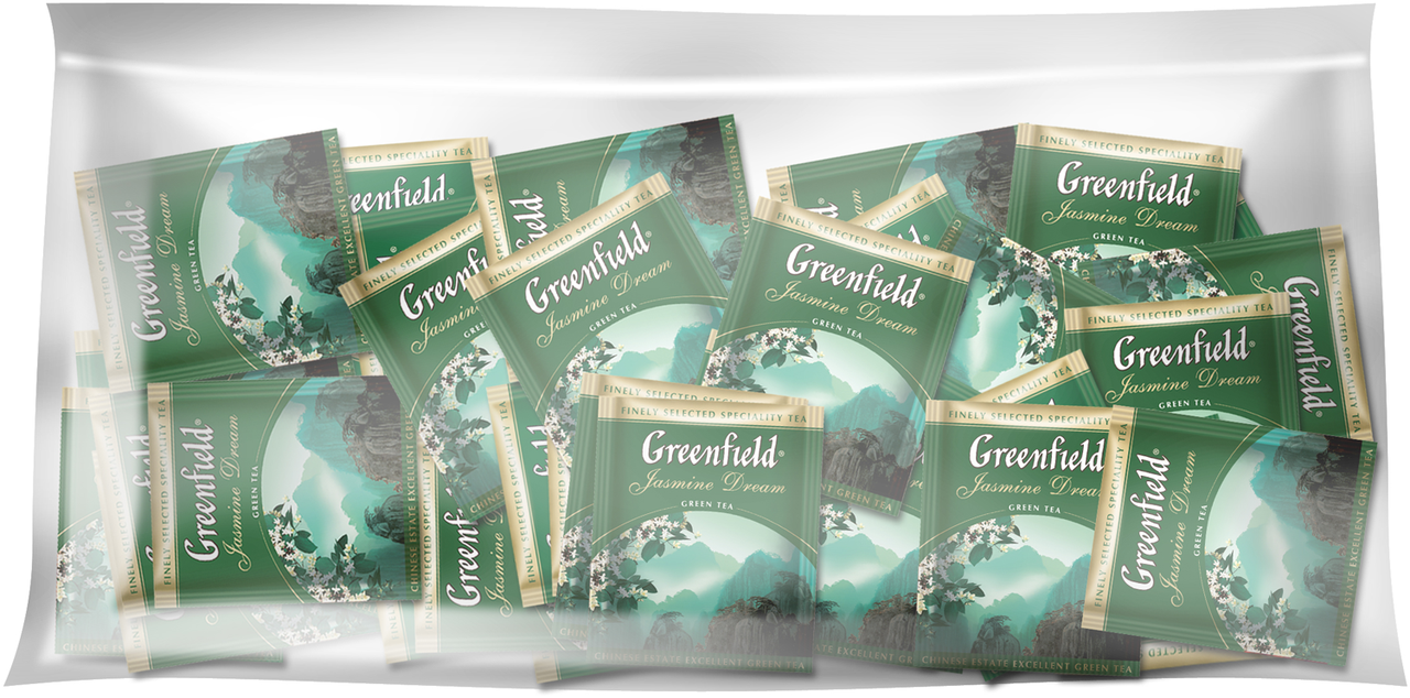 

/Чай зелёный 2г*100*12 пакет ХоРеКа Jasmine Dream GREENFIELD