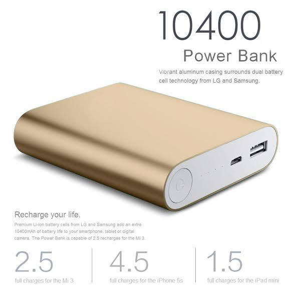 

Портативний зарядний пристрій Power bank Gold 10400 mAh портативная зарядка павер банк