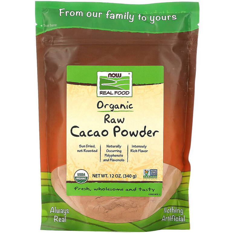 

Органический сырой какао-порошок NOW Foods "Organic Raw Cacao Powder" (340 г)