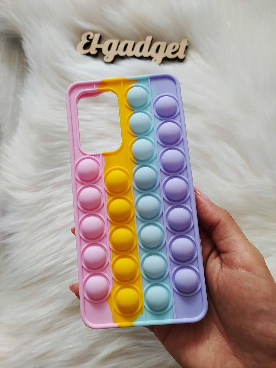 

Чехол Pop it для Samsung A52 Попит антистресс силиконовый цветной, Разные цвета