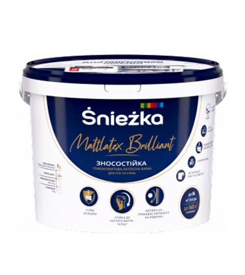

Інтер'єрна латексна фарба матова СНІЖКА (SNIEZKA) Mattlatex Brilliant, 14 кг, Белый