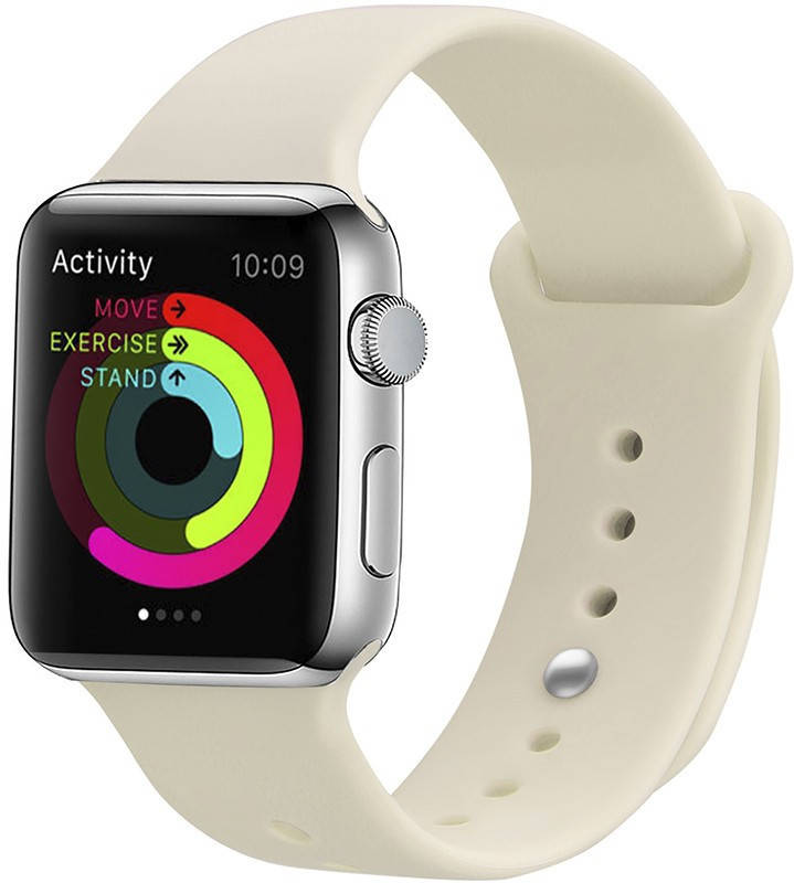 

Ремешок UWatch Silicone Strap for Apple Watch 42/44 mm Antique White