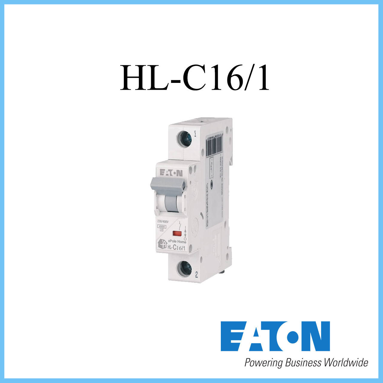 

Автоматический выключатель Eaton (Moeller) 16A 1P HL-C PL-4