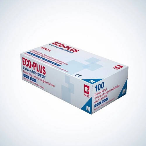 

Перчатки виниловые, AMPri ECO PLUS (100шт), прозрачные, Прозрачный