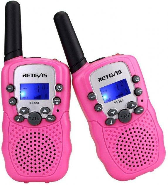 

Комплект раций Retevis RT388 детский 2 шт. розовые до 3км