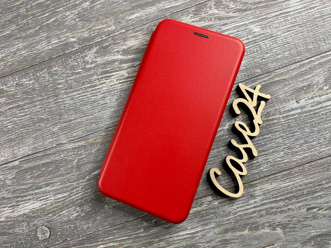 

Кожаный чехол книжка Elegant на Samsung Galaxy A12 (на самсунг а12) красный