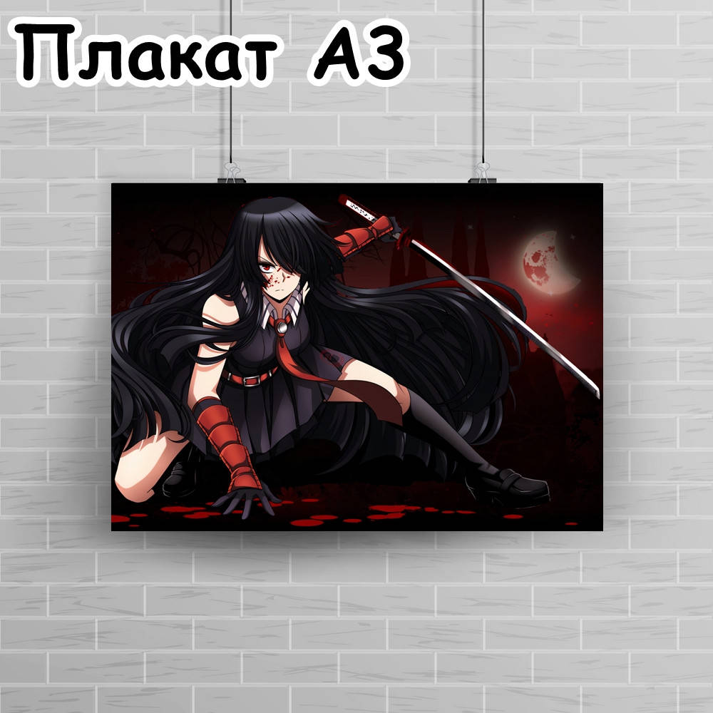 

Плакат А3, Убийца Акаме 2