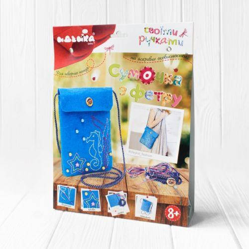 

Сумочка из фетра Идейка "Тайны океана" (синий) 97062-3