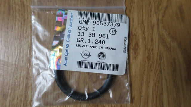 

Уплотнительное кольцо (сальник, прокладка) трубки охлаждения корпуса термостата 1338961 90537379 A20NFT A20NHT