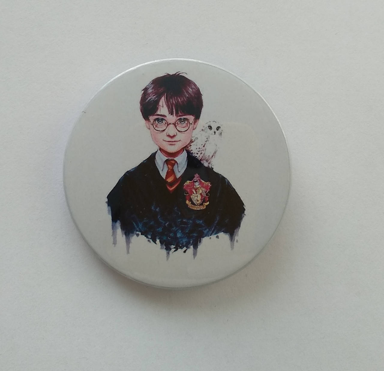 

Значок круглый Гарри Поттер с совой Harry Potter 44мм