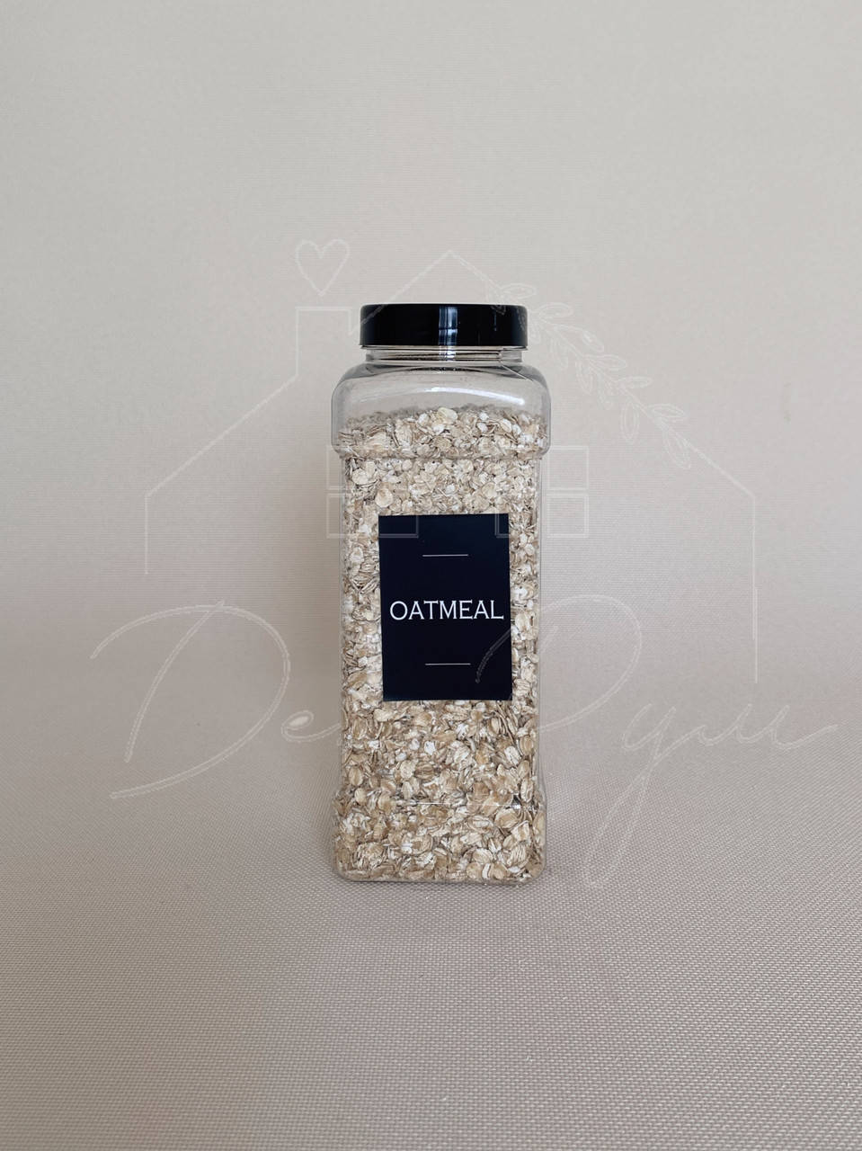 

Емкость пластиковая 1000 мл " Oatmeal " черный цвет