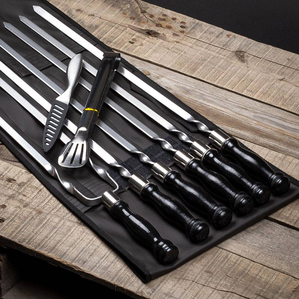 

Подарочный набор шампуров в чехле Black Set 26 для шашлыка и барбекю Подарок отцу на праздник