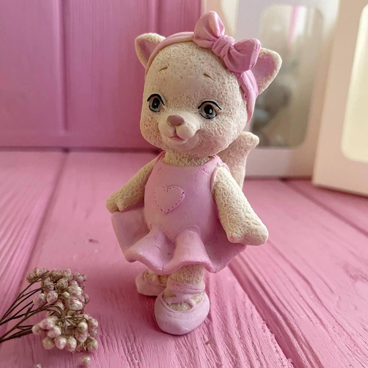 

Фигурка из глазури "Киця-балерина", 85 грамм, Разные цвета