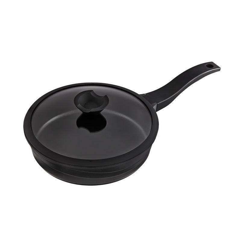 

Сковорода Lessner Black Pro New 24 см с крышкой с силиконовым ободком LS-88374-24