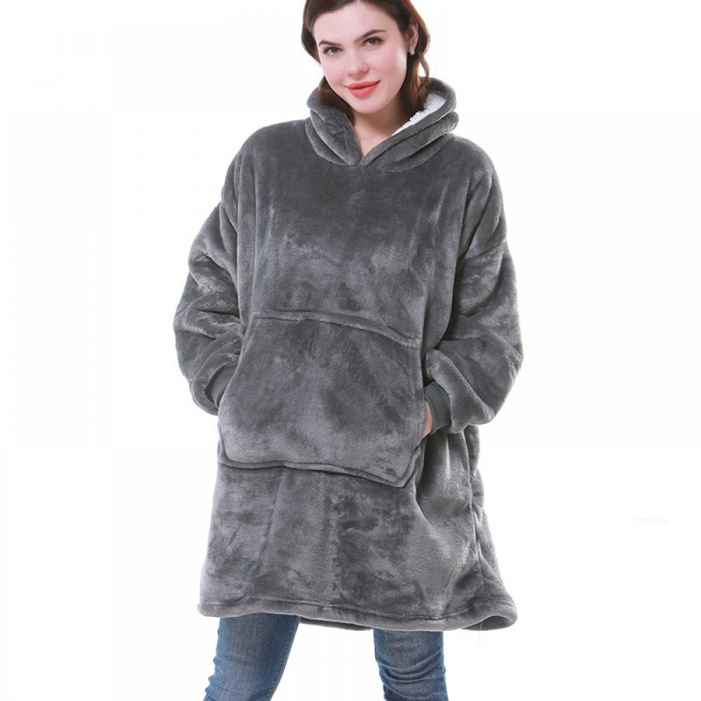 

Худи толстовка халат плед с капюшоном и рукавами Huggle Hoodie BB