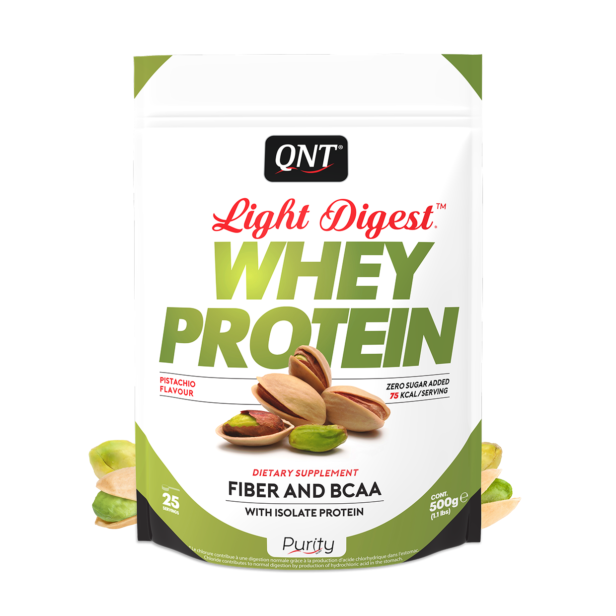 

Сывороточный протеин концентрат QNT Light Digest Whey protein 500 грамм Фисташки