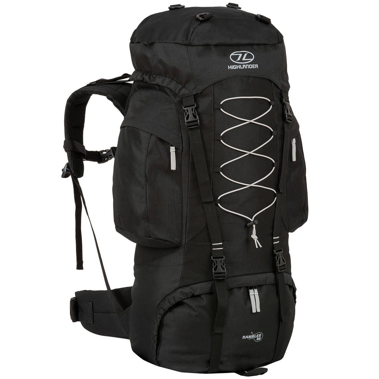 

Рюкзак туристический Highlander Rambler 88 Black/Silver (RAM088-BK.SR)