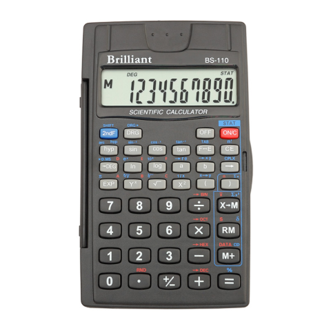 

Калькулятор инженерный Brilliant BS-110, 8+2 разрядов, 56 функций, Черный