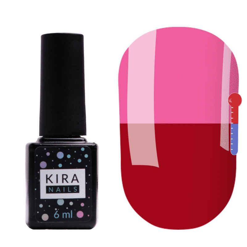 

Термо гель-лак Kira Nails №T04 (бордовий, при нагріванні темно-ліловий), 6 мл