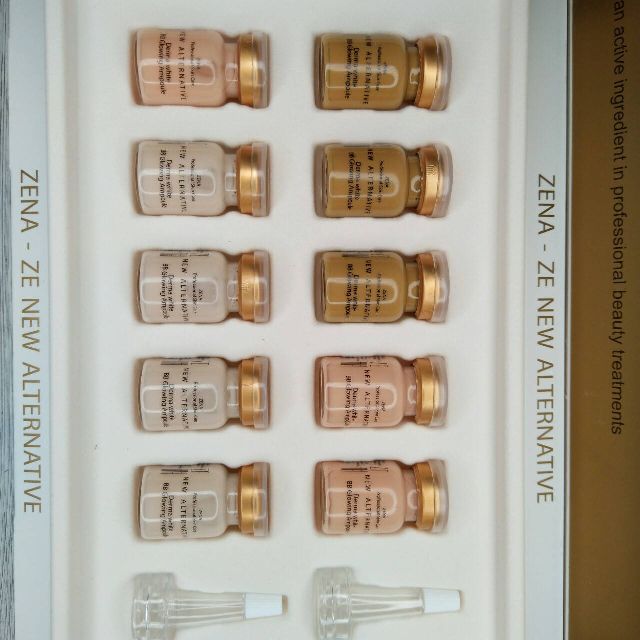 

Набор микс BB glow treatment ББ мезо для процедуры биби глоу тритмент BB meso white skin, Zena, 5 мл, 10 штук