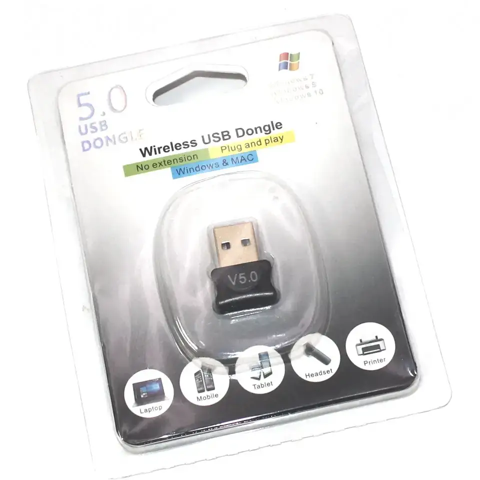 

Bluetooth адаптер приемник 5.0 USB Внешний Mini Dongle для ПК и ноутбука