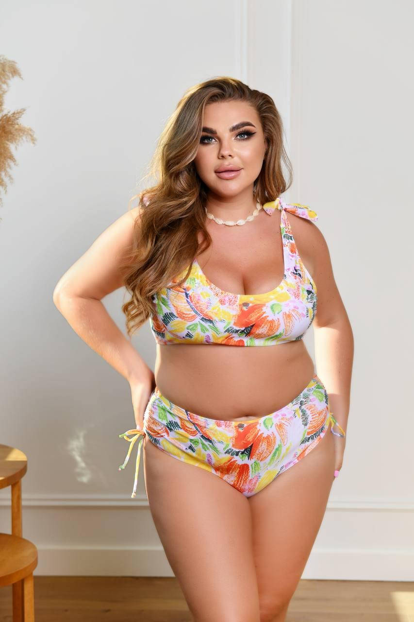 

Раздельный яркий купальник больших размеров 5XL, Разные цвета