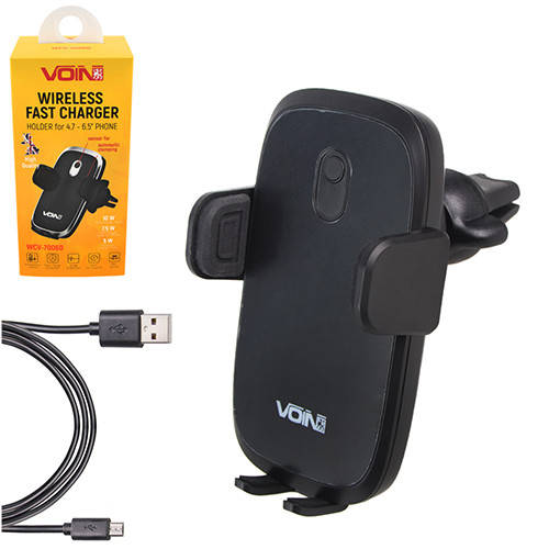 

Держатель мобильного телефона VOIN WCV-7006D с беспроводной зарядкой QC2.0 (WCV-7006D), Черный