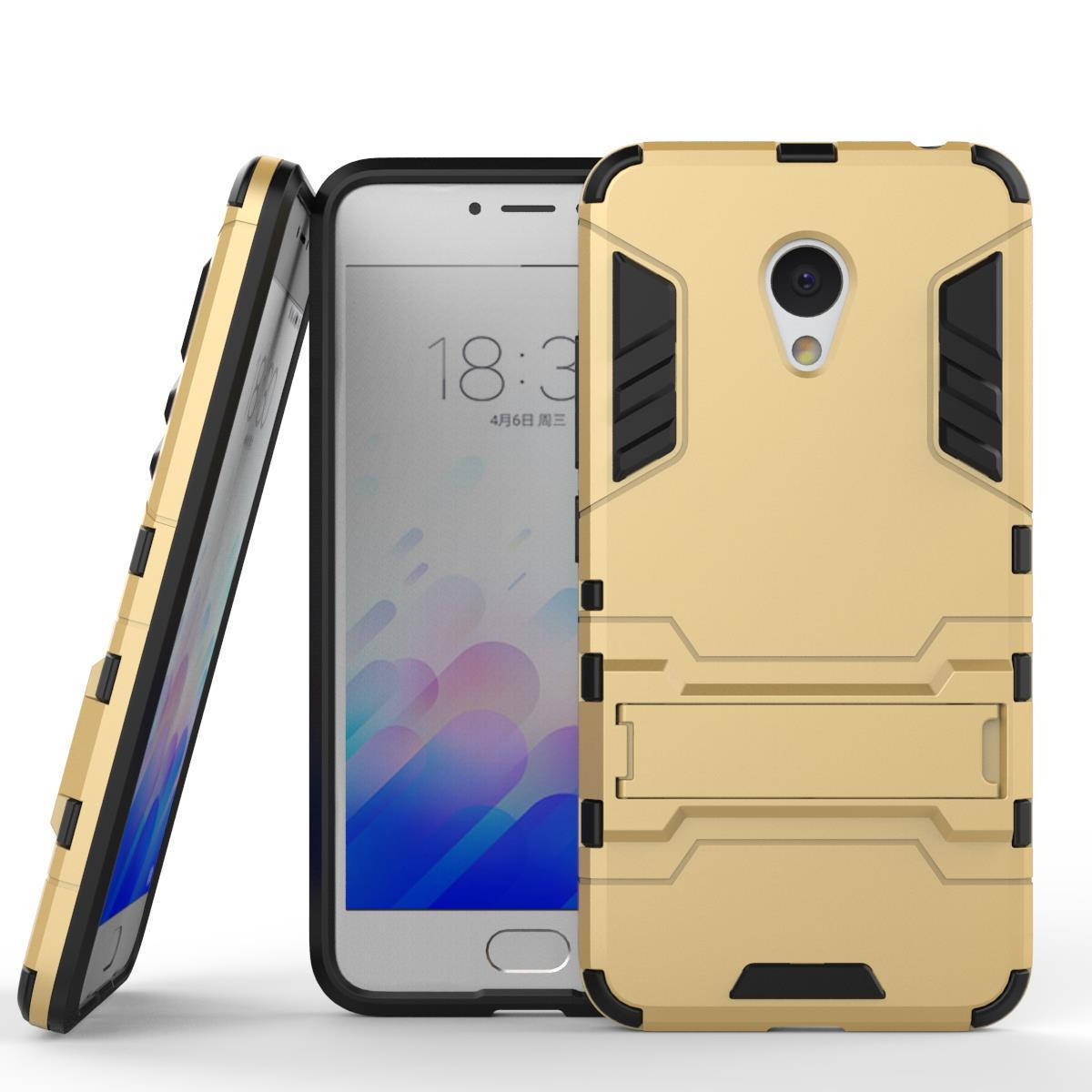 

Чехол Iron для Meizu M5S бронированный бампер Броня Gold