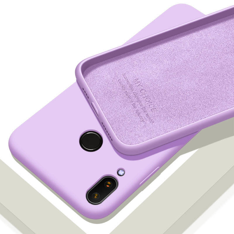 

Силиконовый чехол для Xiaomi Redmi Note 7 Сиреневый микрофибра soft touch