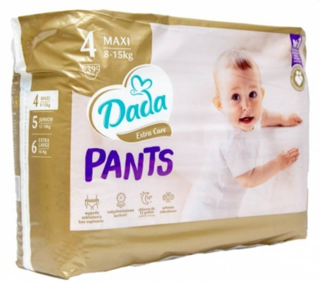 

Підгузки-Трусики Dada Extra Care розмір 4. Вага 8-15 кг. 39шт., Белый