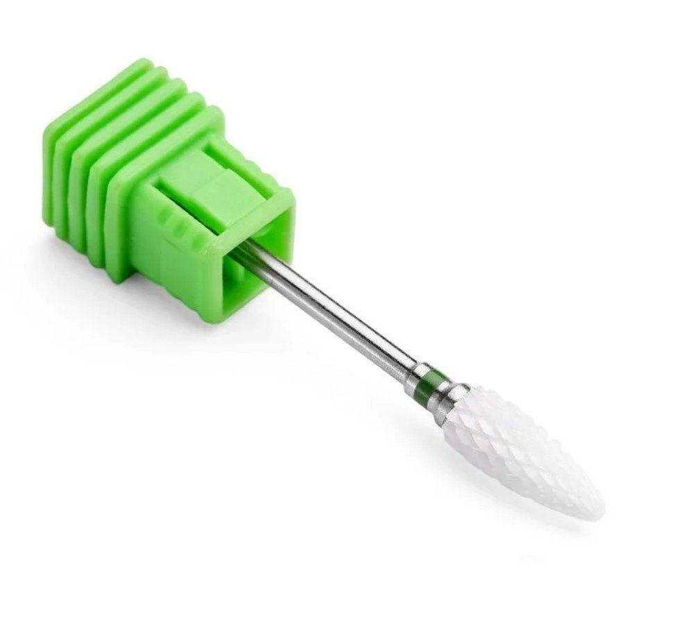 

Насадка для фрезера керамическая, конус (С)(кукуруза) с зелёной насечкой №009